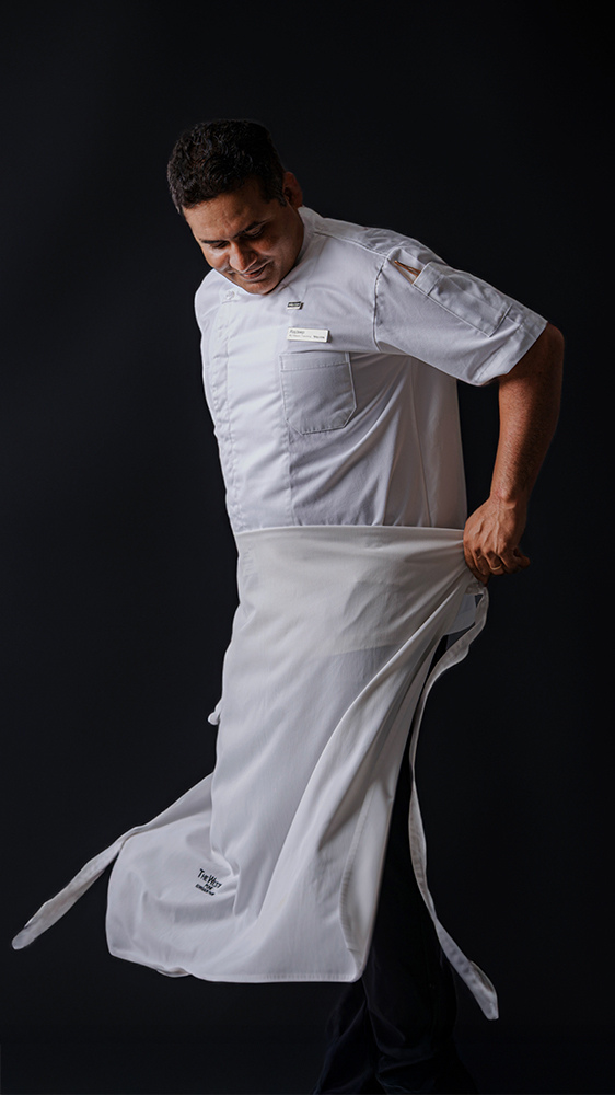 Chef preparing for service at The Westin Pune Koregaon Park luxury hotel hospitality kitchen staff portrait photography