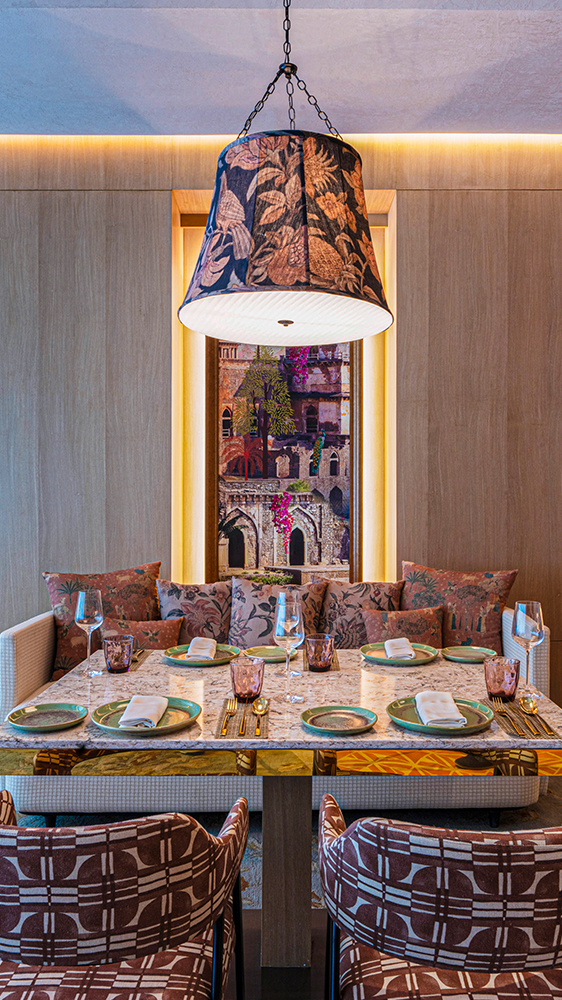 Luxury restaurant interior at Marriott Bonvoy hospitality property photographed by Avinash Kotekar